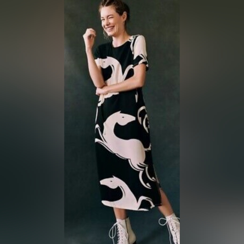 Corey Lynn Calter Caballos Dress Anthropologie Horse L